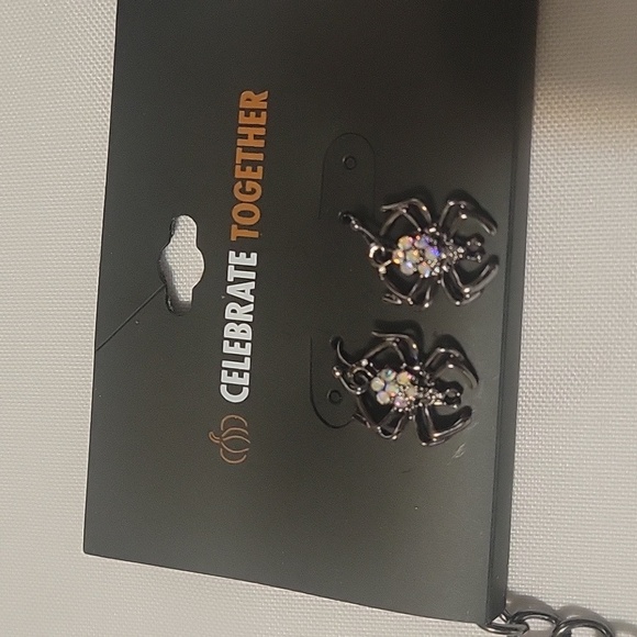 Black Diamond Spider Web Necklace! - Picture 2 of 5